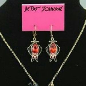 SOLD vampire  necklace and earrings