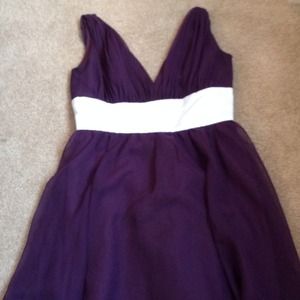 Purple t length dress