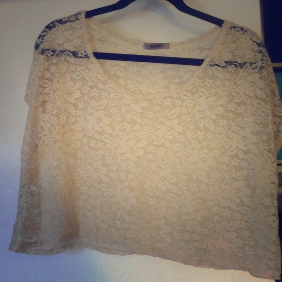 Cream lace shirt