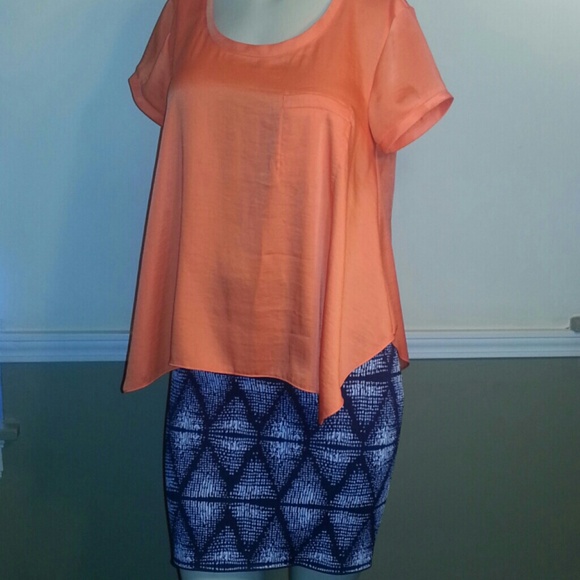 Orange trapeze top