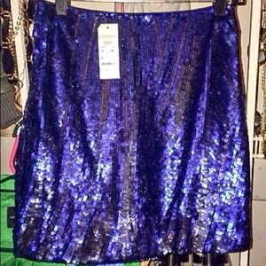 🎉🎉HP🎉🎉Bebe blue sequins skirt NWT