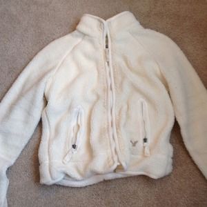White fleece jacket