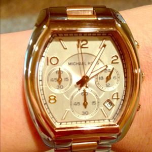 Michael Kors rose gold and steel watch **SALE**
