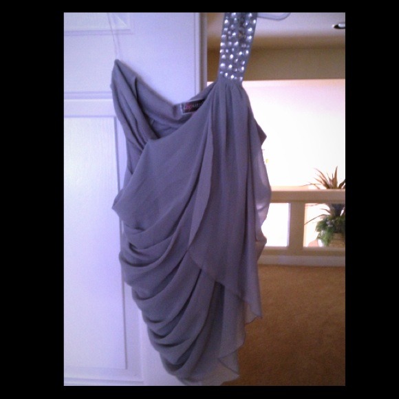 Feminine Lipsy London one shoulder beaded top