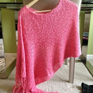 Asymmetric pink shawl