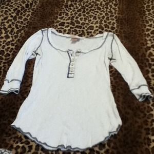 White and navy blue top!