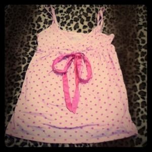 Adorable pink polka dot tank top!