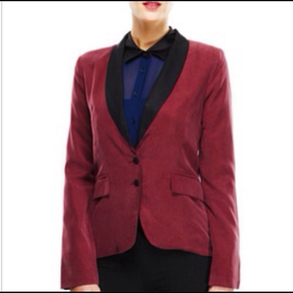 CLOSING SALE-ISABEL LU Blazer w Leatherette Collar - Picture 2 of 3