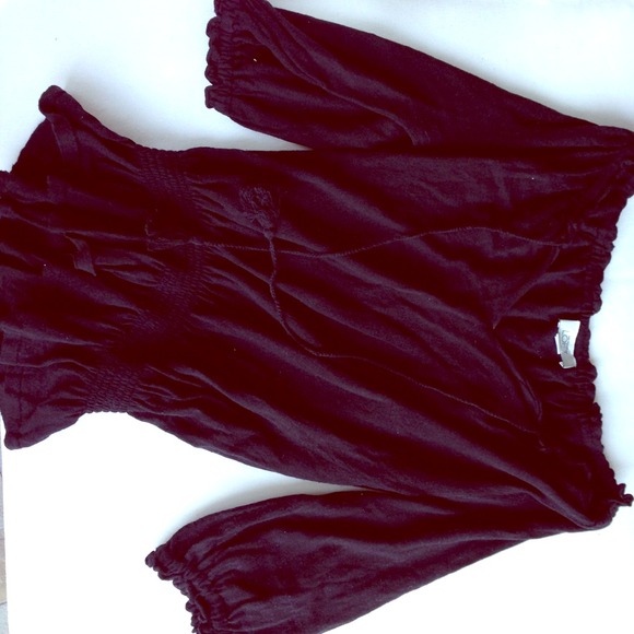 LOFT Medium Black Boho Shirt