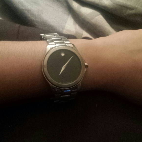 Men's Movado original stainless steel 1/4 Kdiamond - Picture 3 of 4