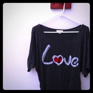 *SOLD* Dark Grey LOVE tshirt.