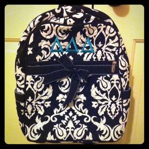 Embroidered tri delta sorority backpack by Belvah