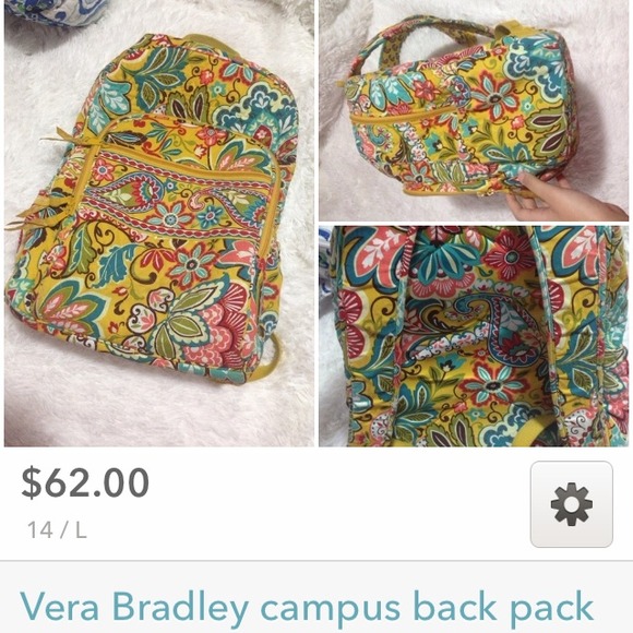 Vera Bradley retired pattern backpack campus size