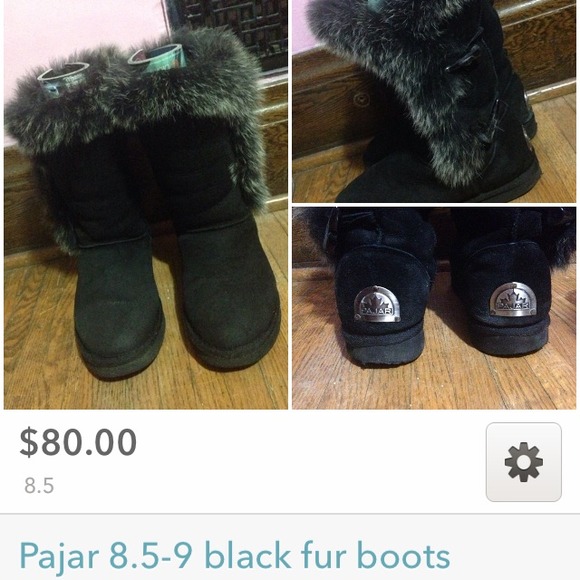 Pajar 8.5 black faux fur