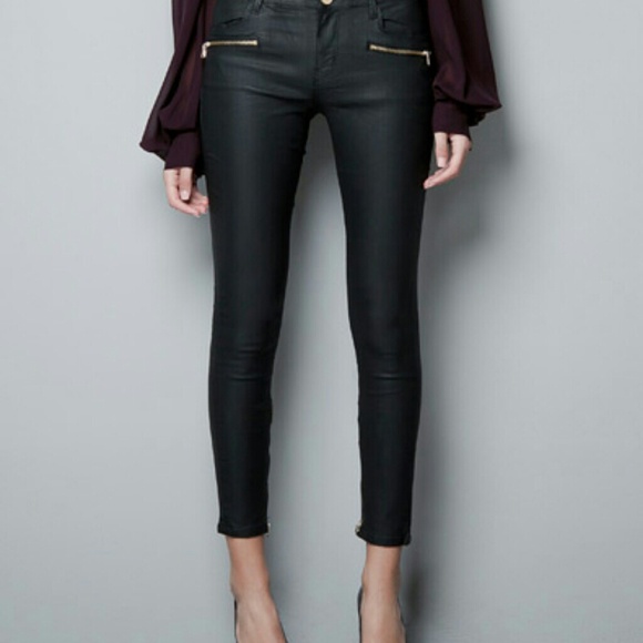 WANTED ZARA WAXED COATED JEANS