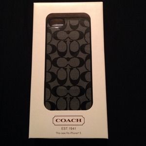 Authentic coach iPhone 5 case black