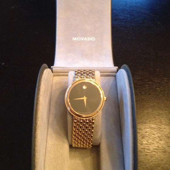 Gold Movado museum watch