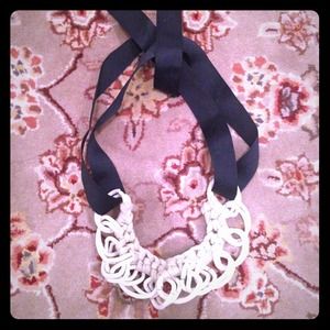 Anthropology Sailor white knotted necklace