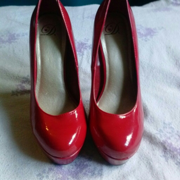 HOT RED! Five inch heel:)