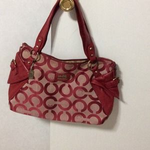 Red coach purse