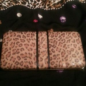 Leopard print clutch/wallet