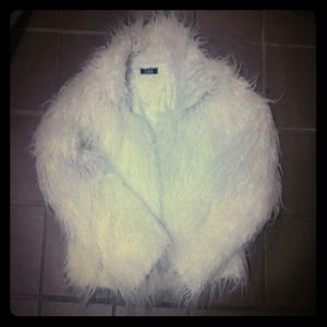 90's furry white raver club kid jacket