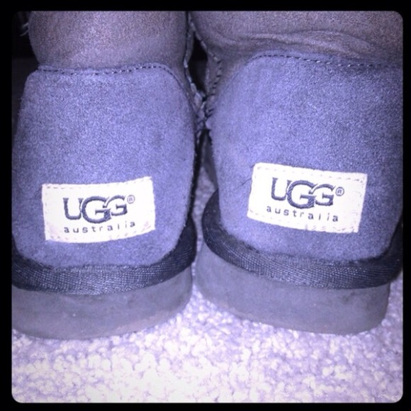 Grey button ugg boots