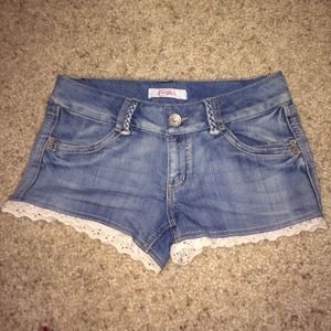 💕 Crochet Embellished Booty Shorts
