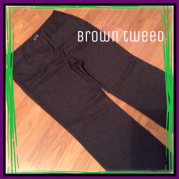 Dark brown tweed size 16 petite Apt 9 dress pants.