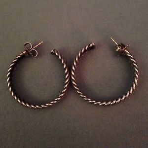 Authentic David Yurman Cable Hoop Earrings