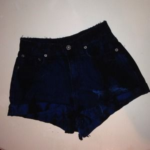 LF Carmar blue/black tie dye High-waisted shorts