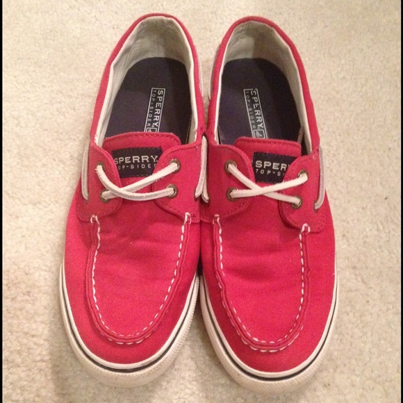 Women's red Sperry Top-Siders