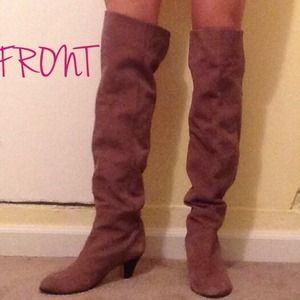 Knee high, REAL leather boots