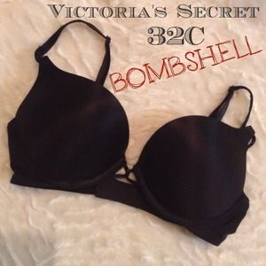 Victoria's Secret Bombshell Black Bra 32C