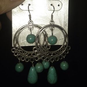 Teal Earrings