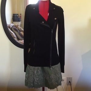 Black asymmetric style sweater/jacket