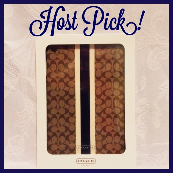 Coach Accessories - 🎉Host Pick🎉 Khaki/Navy Stripe iPad Mini Case