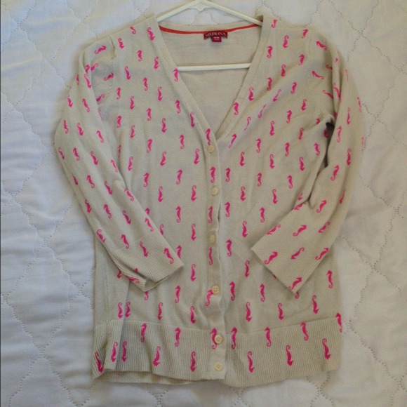 Merona Pink Seahorse Cardigan