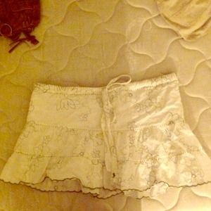 Dark Green Flower Skirt.