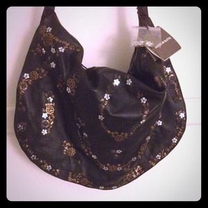 BRAND NEW Antik Batik black leather handbag