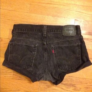 Vintage black Levi shorts