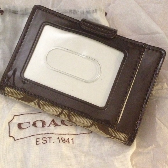 SOLD Coach Brown Signature C Wallet/Card Case - Picture 2 of 4