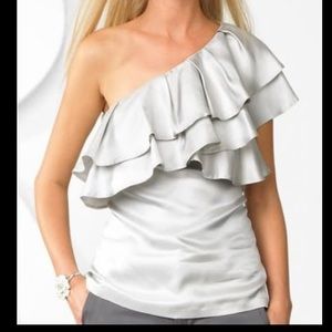 Banana Republic silk top ruffles