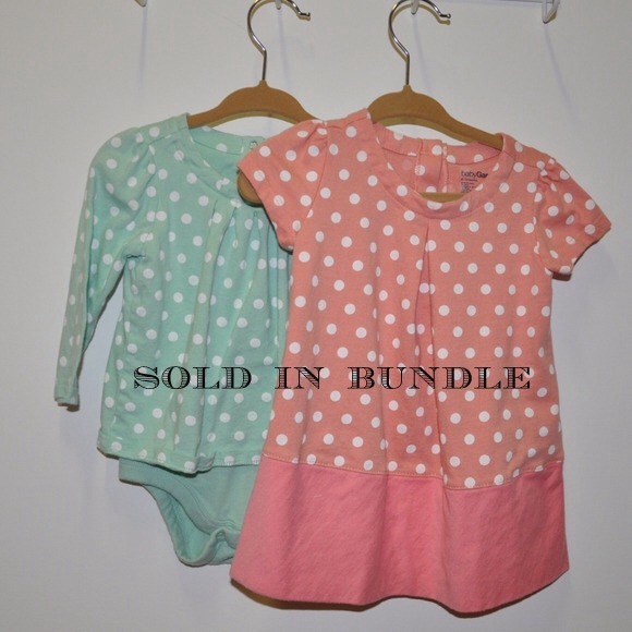 😍NWOT baby gap CUTE mint & coral polkadot outfit