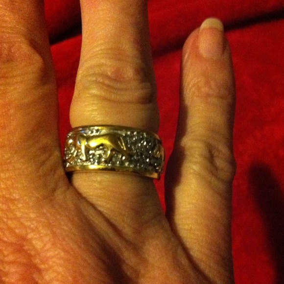 #🚫#SOLD#🚫# Sterling ring w/gold accents