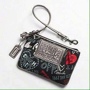 Coach Poppy Graffiti Wristlet