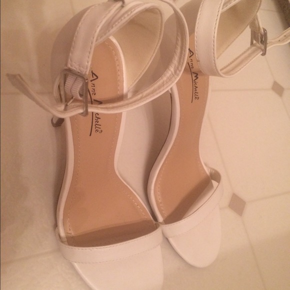 Ankle Strap Heels (White)