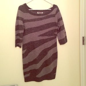 Gray on gray animal print sweater