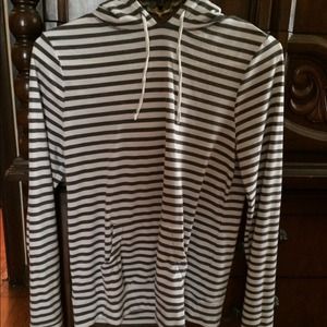 Striped pullover hoodie