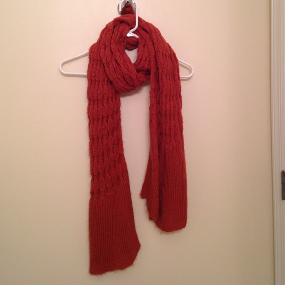 Orange scarf from Anthropologie